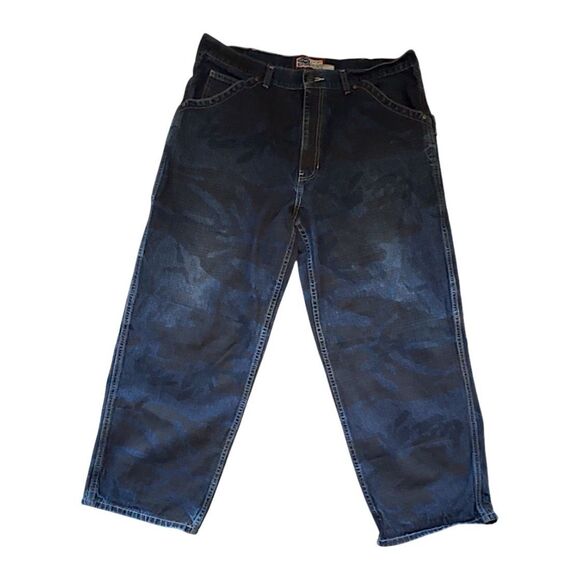 Vintage Old Navy Straight Leg Painter Jeans Mens Blue Denim Carpenter - Size 38x - Picture 1 of 6